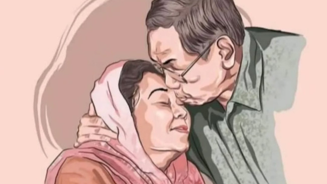 Potret Gus Dur dan sang istri, Sinta Nuriyah. [Ist]